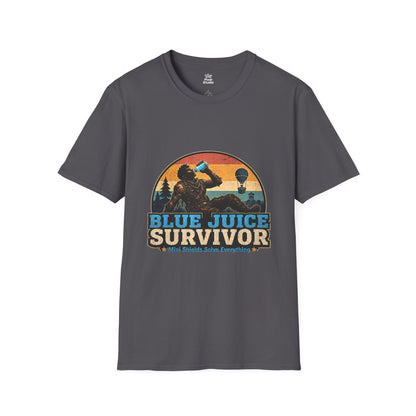 Blue Juice Survivor Gamer Unisex Shirt, Funny Gaming Logic Tee, Battle Royale Humor Shirt, FPS Gaming Gift, Retro Gamer T-Shirt