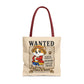 Corgi Pirate Tote Bag, Funny Dog Lover Shopper Bag, Anime Inspired Corgi Bag, Cute Wanted Poster Tote