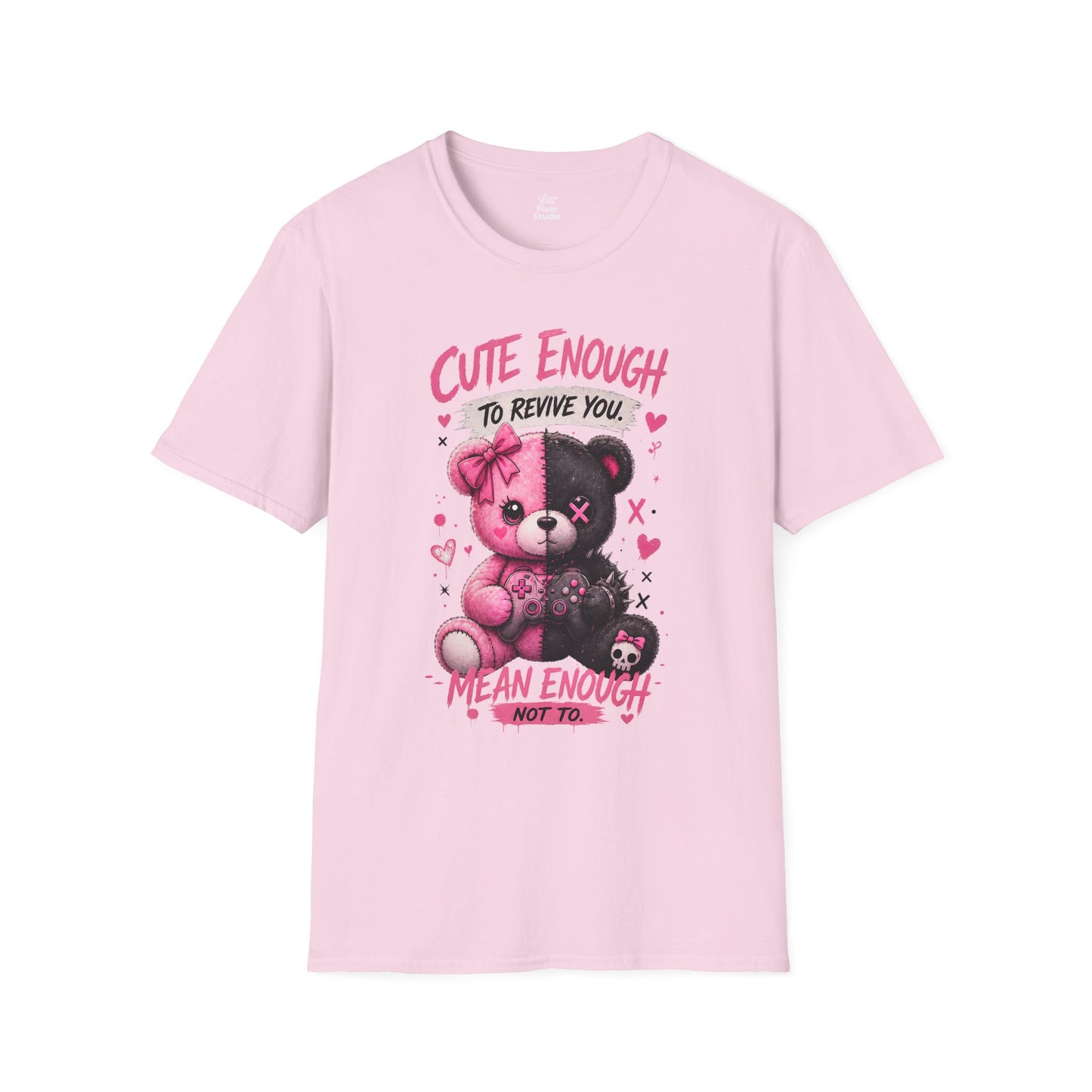 Cute Enough To Revive You Womens Shirt, Gamer Girl Tee, Kawaii Goth Gaming Shirt, Cute Pink Anime Gamer Gift