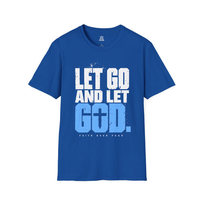 Let Go And Let God Shirt, Christian Faith T-Shirt, Faith Over Fear Graphic Tee, Christian Encouragement Gift, Inspirational Unisex Shirt
