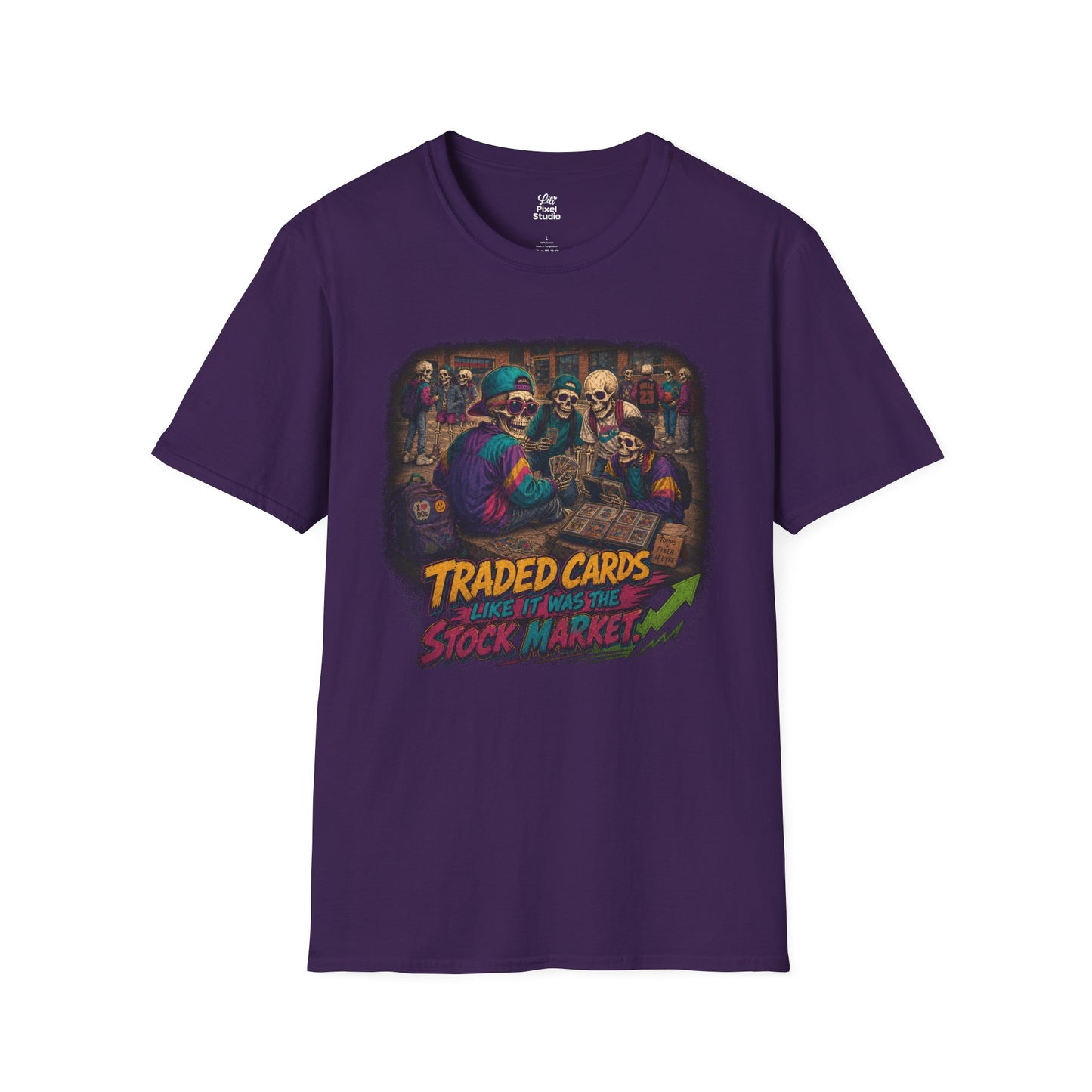 Traded Cards Like It Was The Stock Market, Retro Collectible Nostalgia Shirt, 90s Mens Tee, Millennial Gift