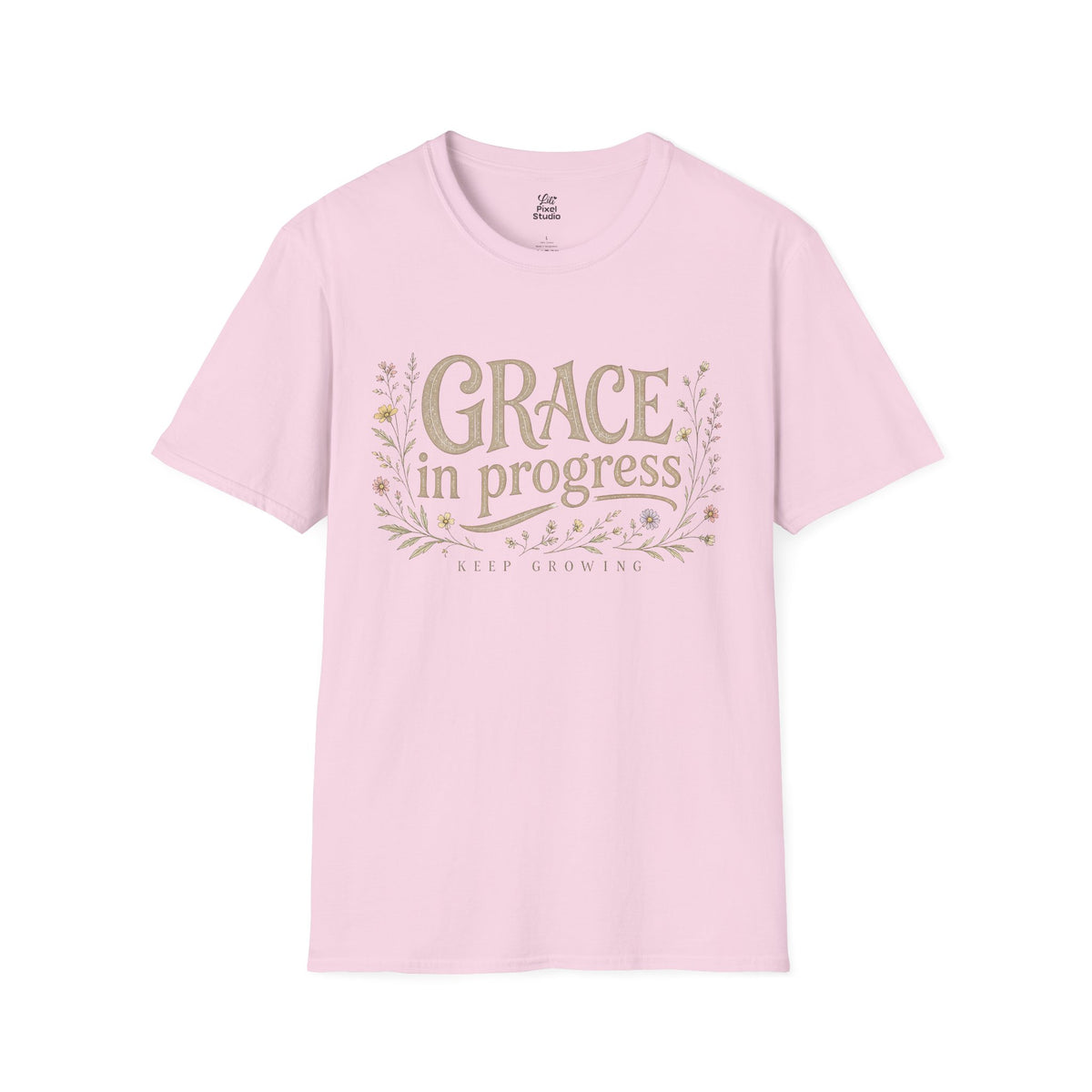 Grace In Progress Shirt, Keep Growing Christian Tee, Faith Based Unisex Shirt, Inspirational Christian Gift, Encouragement T-Shirt