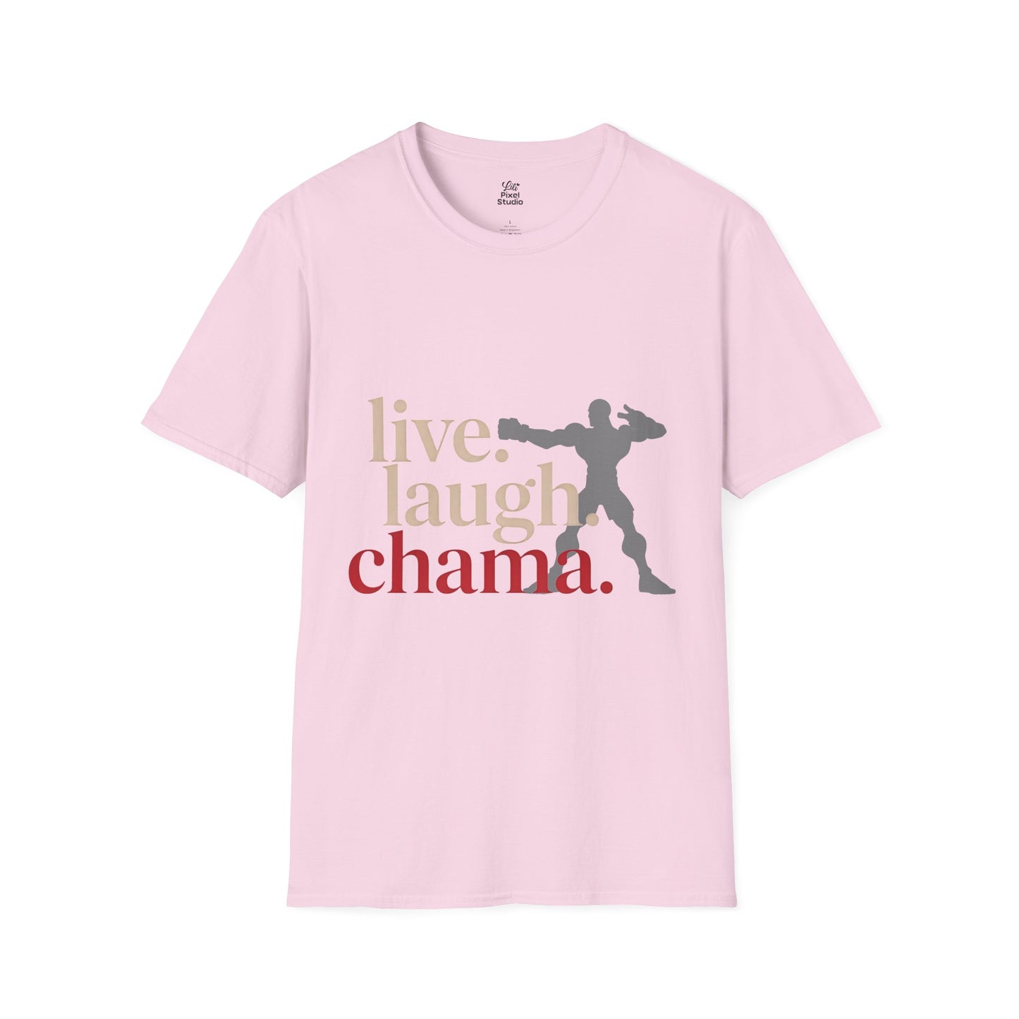 Live Laugh Chama Unisex Shirt, Funny Gym Meme Tee, Motivational Combat Shirt, Workout Humor Gift for Fighters And Meme Lovers