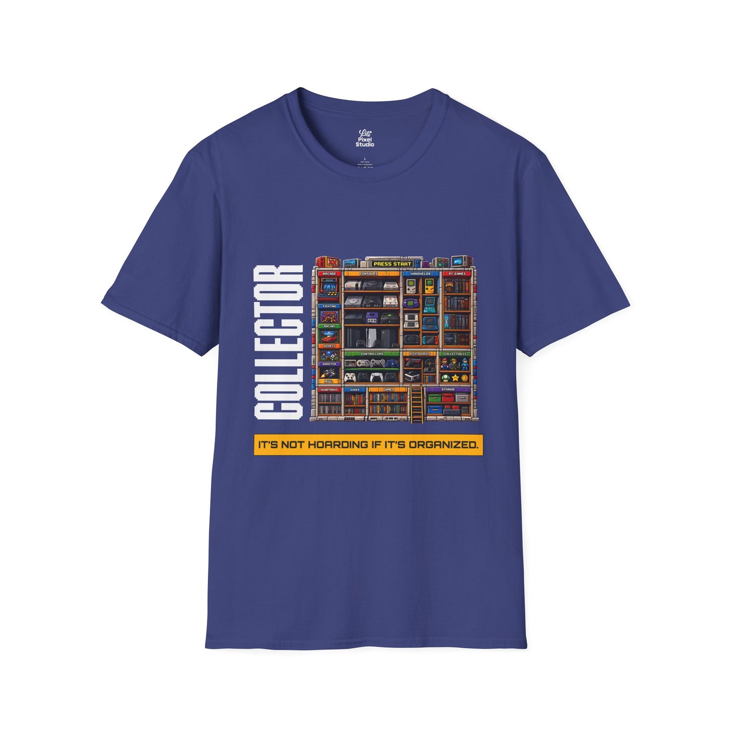 Collector Shirt, Its Not Hoarding If Its Organized Unisex Tee, Retro Gamer Gift, Funny Collector T-Shirt