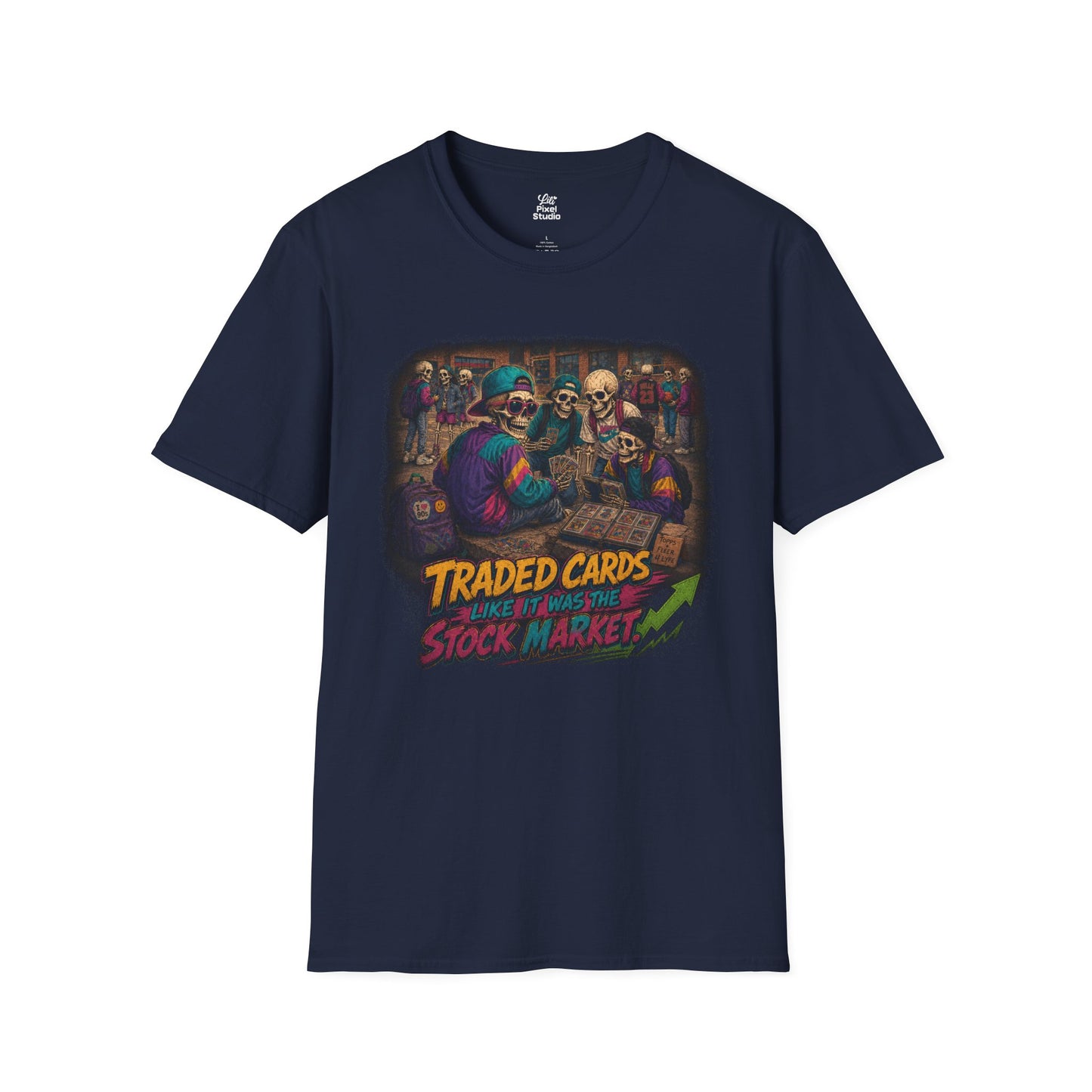 Traded Cards Like It Was The Stock Market, Retro Collectible Nostalgia Shirt, 90s Mens Tee, Millennial Gift
