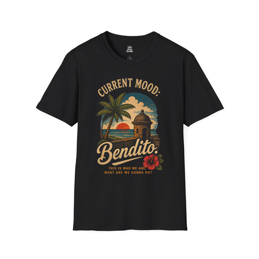 Bendito Tropical Sunset Unisex T-Shirt | Palm Tree Beach Puerto Rican Latin Humor Sarcastic Gift Tee