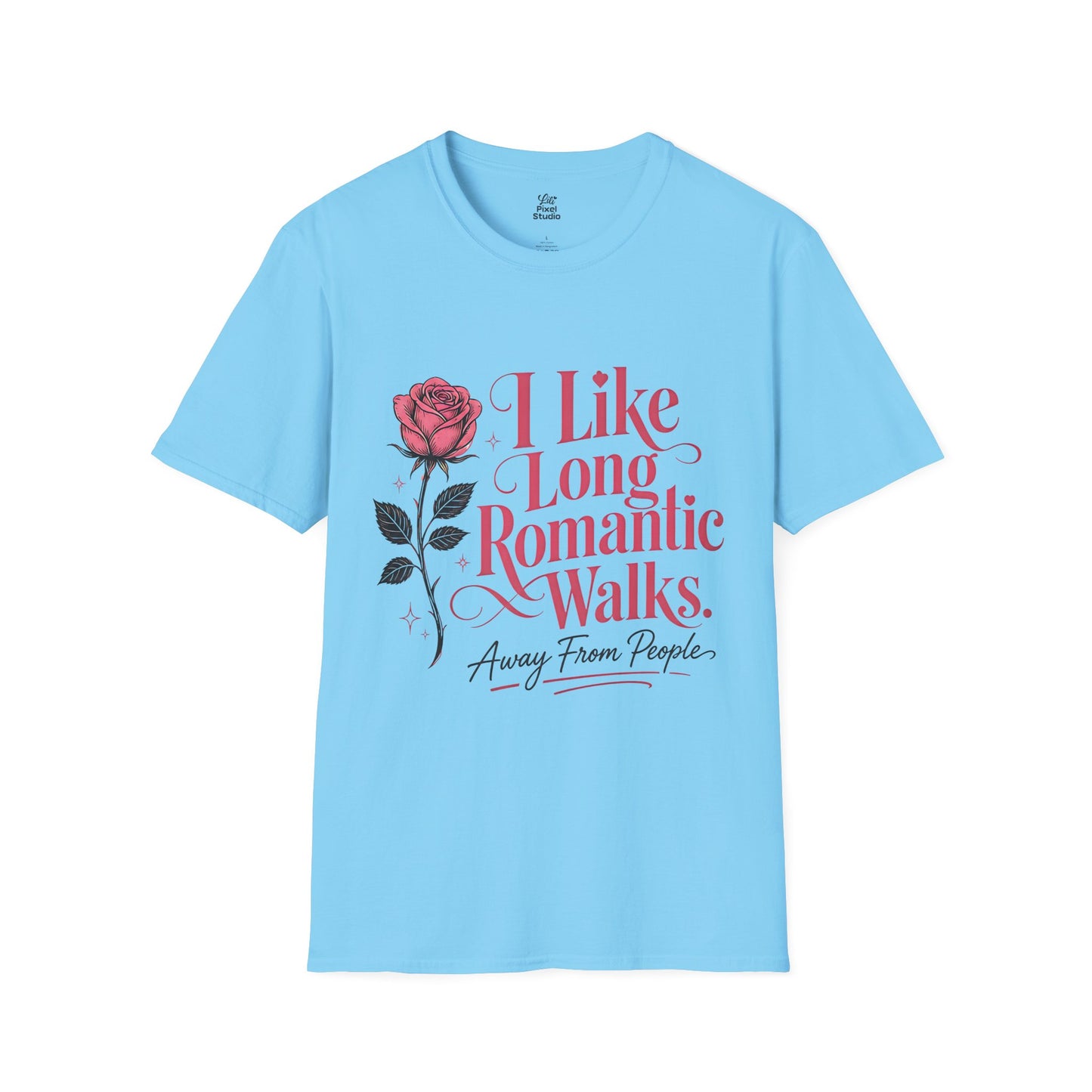 I Like Long Romantic Walks Away From People Womens Shirt, Funny Introvert Tee, Anti Social Graphic T-Shirt, Solitude Lover Gift