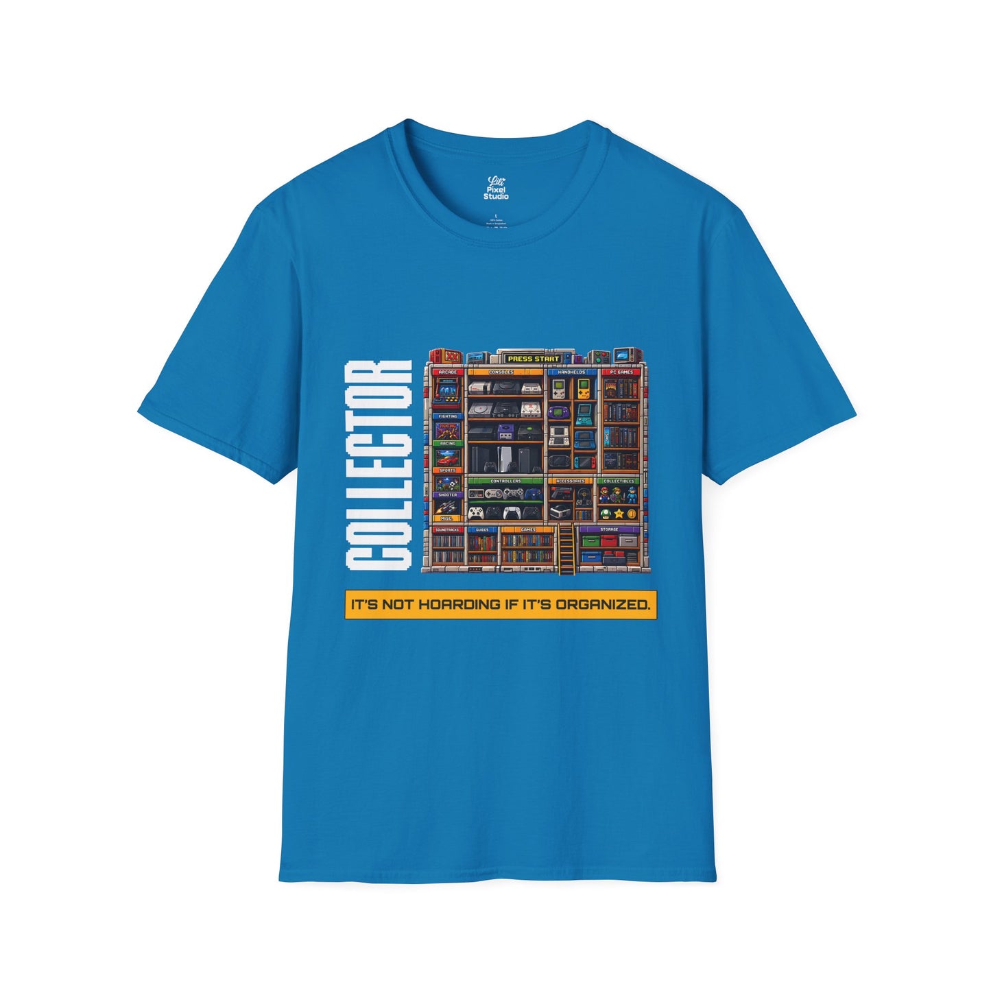 Collector Shirt, Its Not Hoarding If Its Organized Unisex Tee, Retro Gamer Gift, Funny Collector T-Shirt