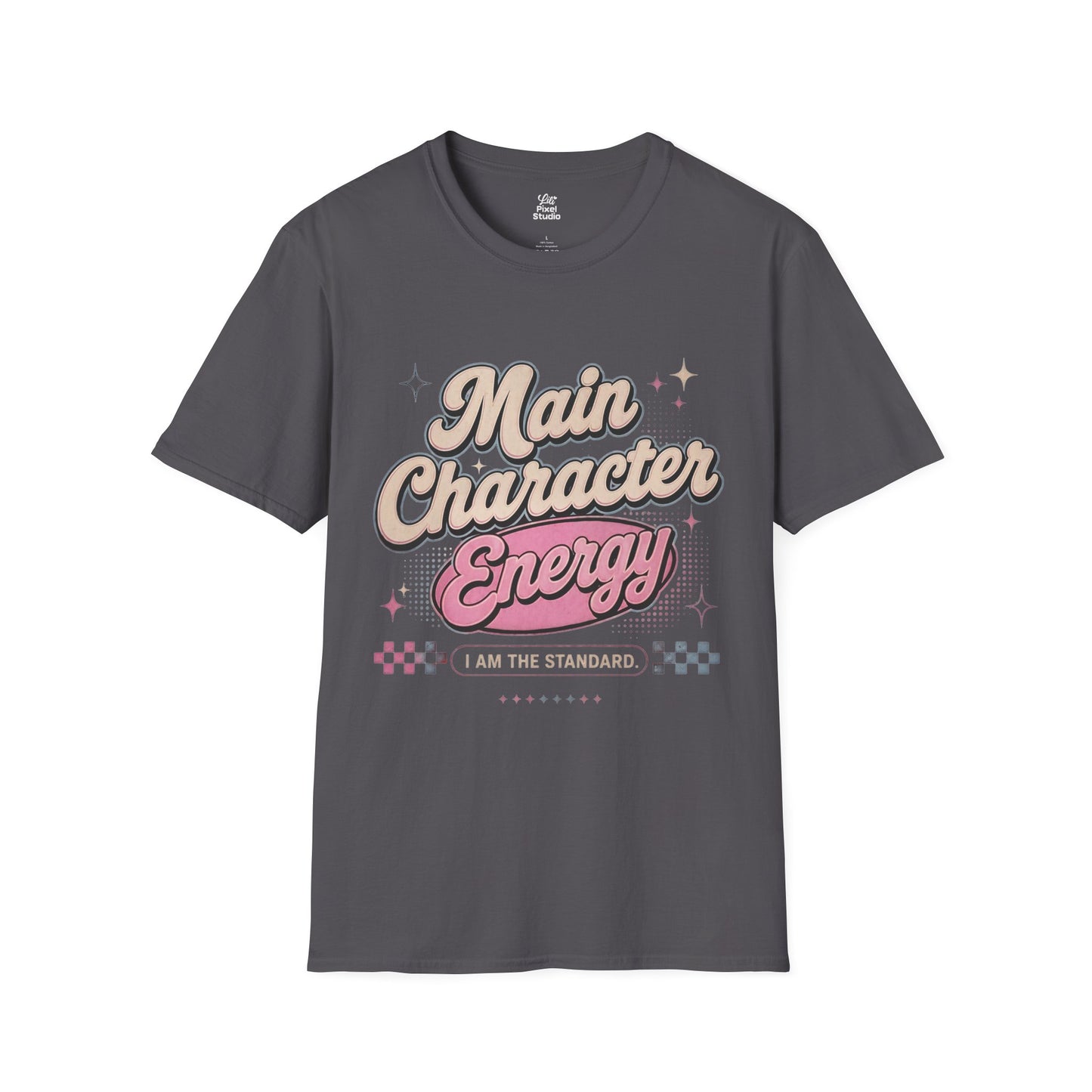 Main Character Energy Shirt, Retro Aesthetic Womens Tee, Confidence Quote Shirt, Self Love Graphic Tee, Trendy Vintage Style Top
