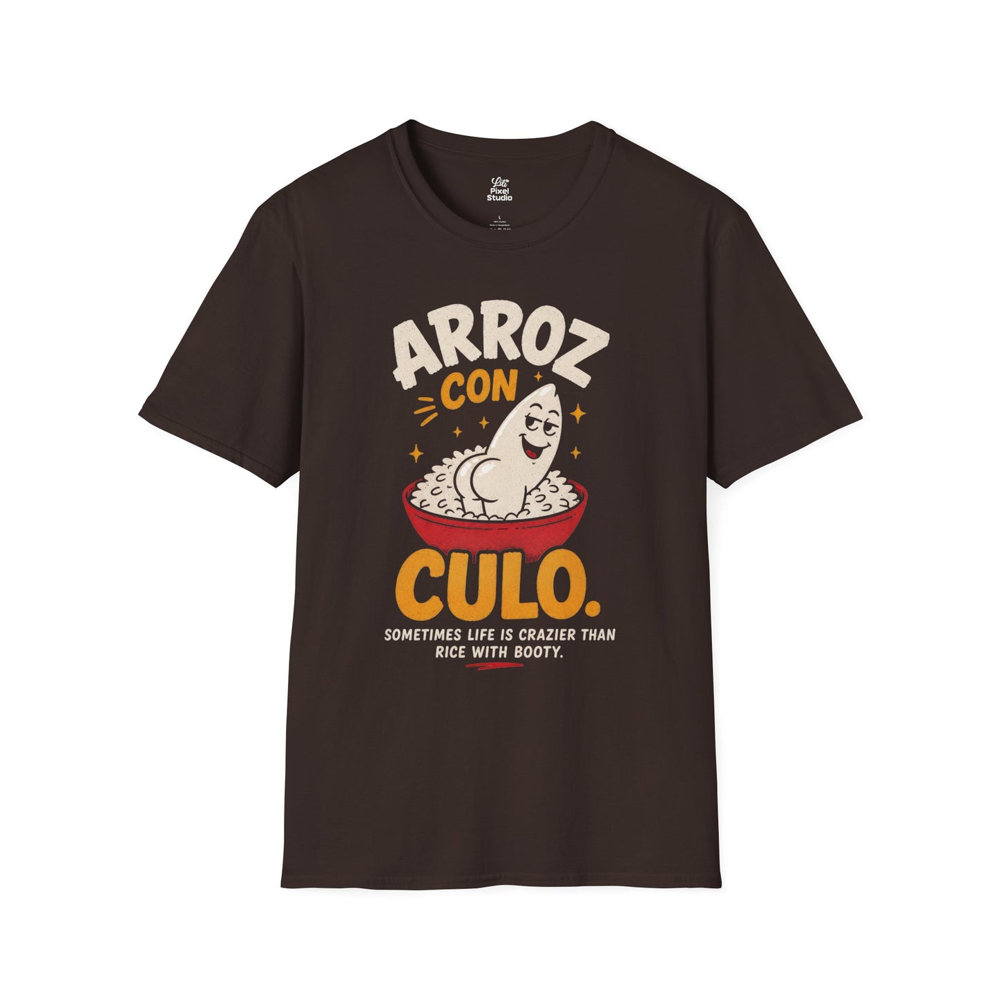 Arroz Con Culo Unisex T-Shirt | Funny Spanish Rice Pun Latin Puerto Rican Humor Tee