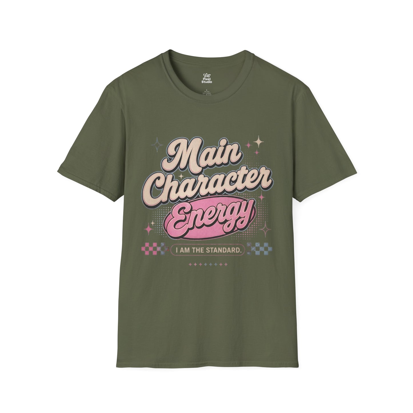 Main Character Energy Shirt, Retro Aesthetic Womens Tee, Confidence Quote Shirt, Self Love Graphic Tee, Trendy Vintage Style Top