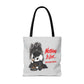 Nothing Is Lost Dog Tote Bag, Funny Dark Anime Inspired Tote, Spooky Cute Dog Lover Bag, Goth Puppy Shopper