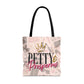 Pretty and Prosperous Tote Bag, Glam Boss Girl Tote, Pink Motivational Shopper Bag, Cute Everyday Work Tote