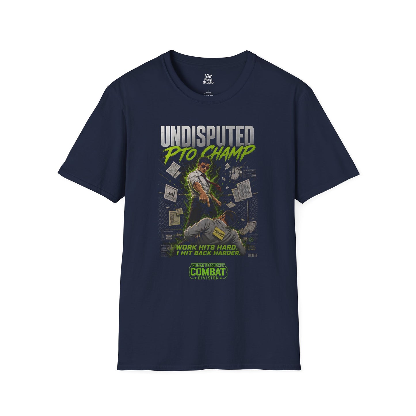Undisputed PTO Champ Unisex Shirt, Funny Office MMA Tee, Corporate Humor Gift, Burnout Survivor Work Meme T-Shirt