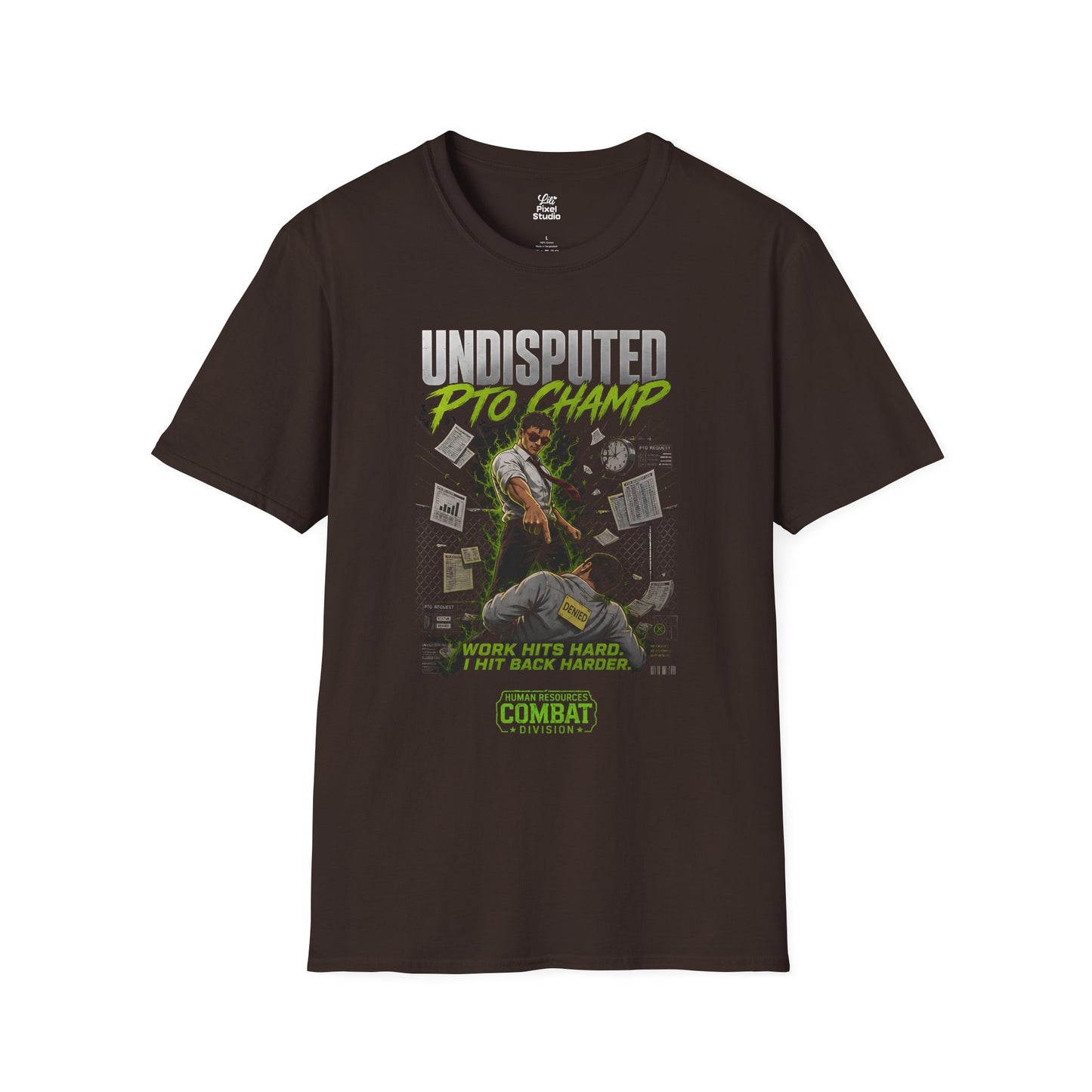 Undisputed PTO Champ Unisex Shirt, Funny Office MMA Tee, Corporate Humor Gift, Burnout Survivor Work Meme T-Shirt