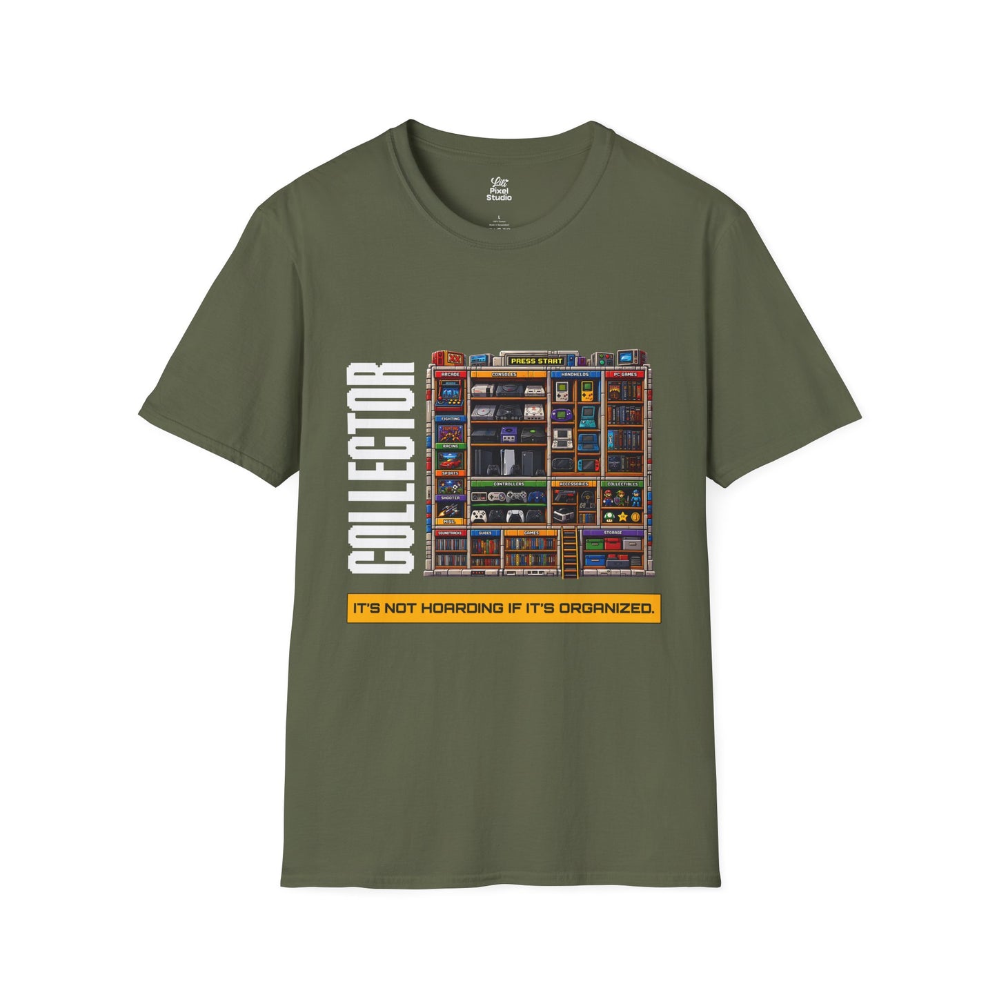 Collector Shirt, Its Not Hoarding If Its Organized Unisex Tee, Retro Gamer Gift, Funny Collector T-Shirt