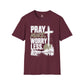 Pray More Worry Less Christian Shirt, Faith Based T-Shirt, Prayer Shirt, Cross Graphic Tee, Inspirational Christian Unisex Gift