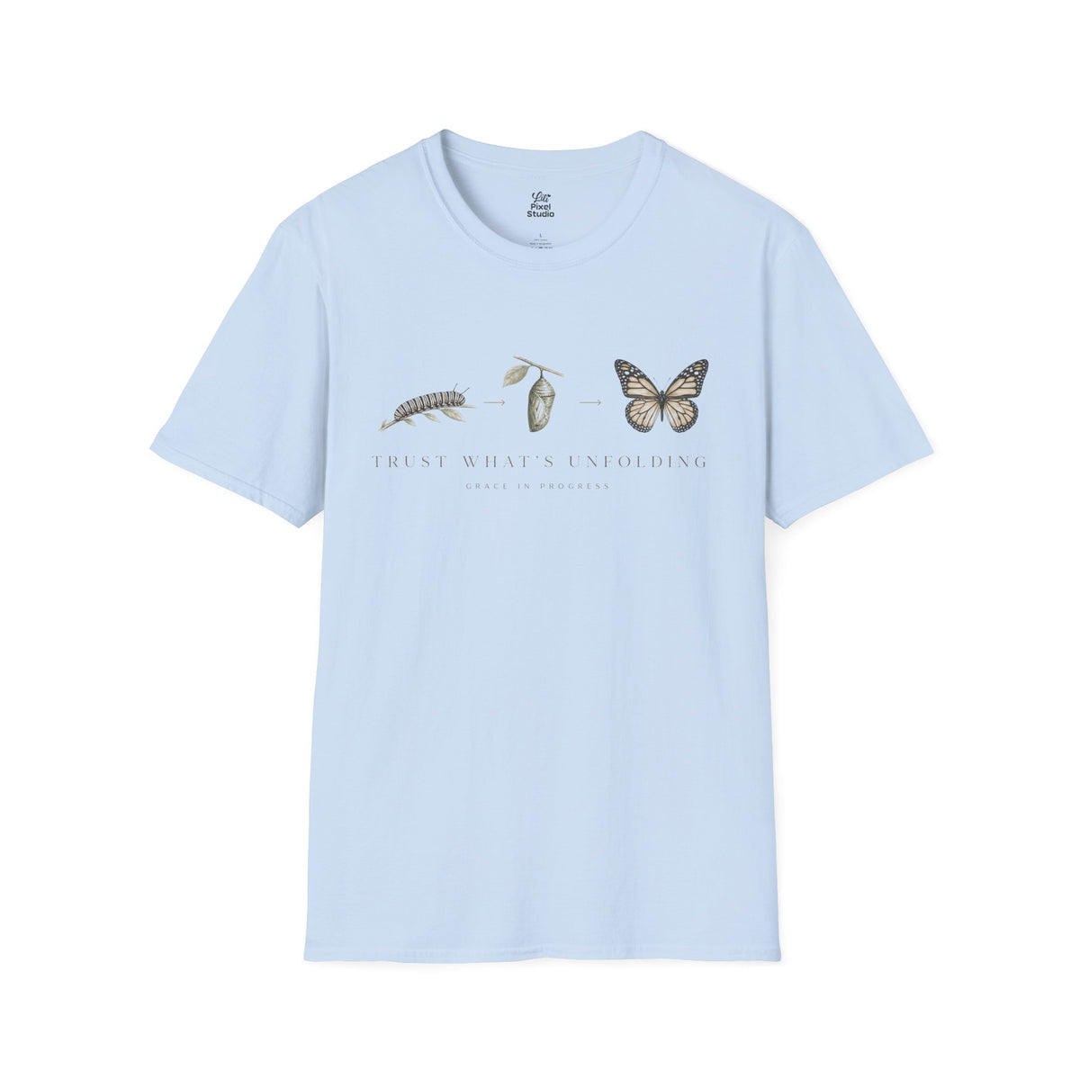 Trust What’s Unfolding Shirt, Inspirational Butterfly Unisex Tee, Personal Growth Shirt, Faith Inspired Gift, Motivational Encouragement Tee