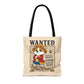 Corgi Pirate Tote Bag, Funny Dog Lover Shopper Bag, Anime Inspired Corgi Bag, Cute Wanted Poster Tote