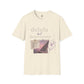 Delulu But Determined Women's Graphic T-Shirt | dreamy stairway photo, floral sketch, motivational text