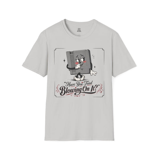 Have You Tried Blowing On It Unisex Shirt, Retro Gaming Tee, Nostalgic Gamer T-Shirt, Funny Vintage Gaming Gift