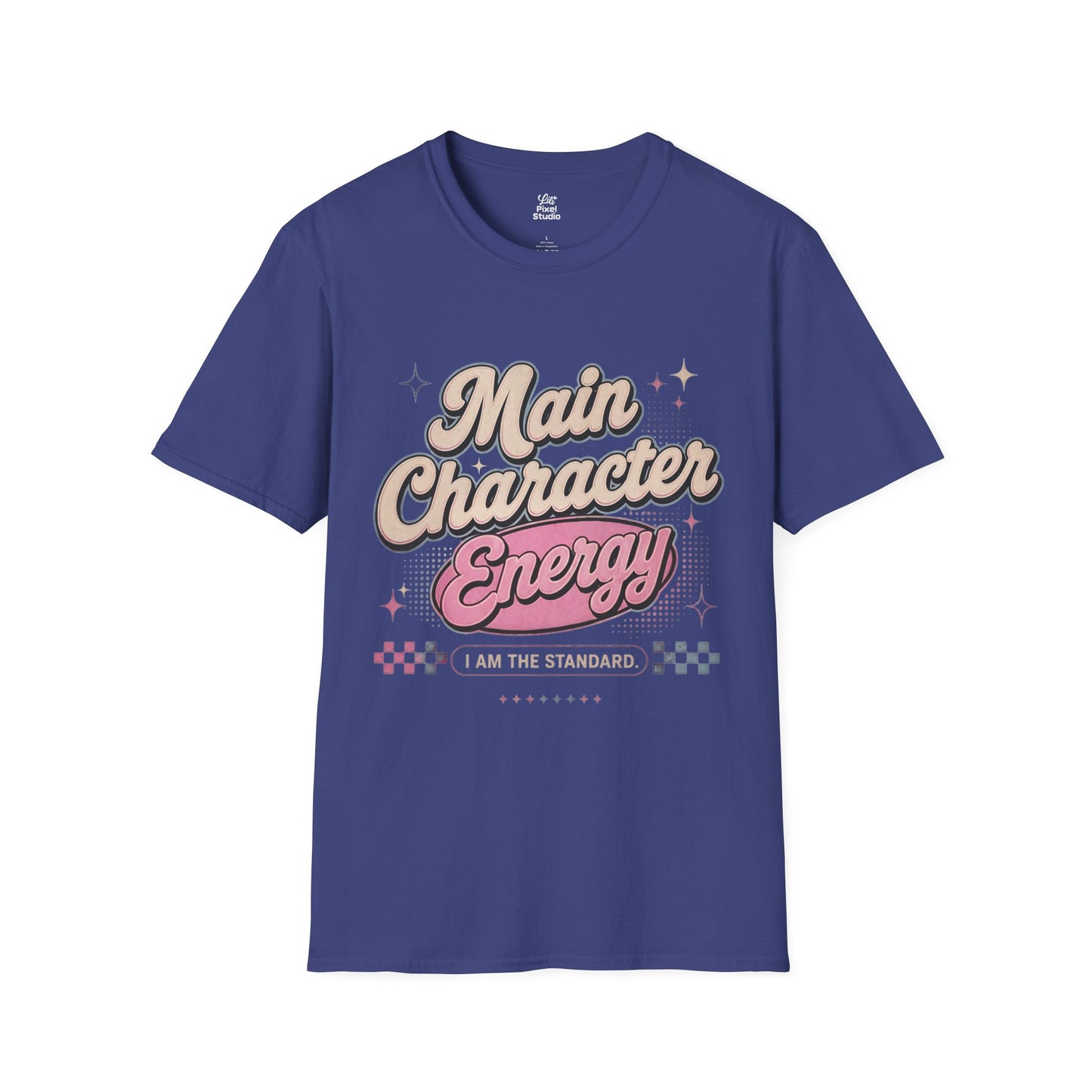 Main Character Energy Shirt, Retro Aesthetic Womens Tee, Confidence Quote Shirt, Self Love Graphic Tee, Trendy Vintage Style Top