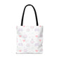 Powered by Pixels and Attitude Tote Bag, Cute Gamer Tote, Kawaii Pixel Art Bag, Pastel Gaming Shopper Bag