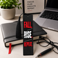 Fall Rise Repeat 3D Printed Bookmark with Tassel, Motivational Bookmark, Resilience Gift for Book Lovers