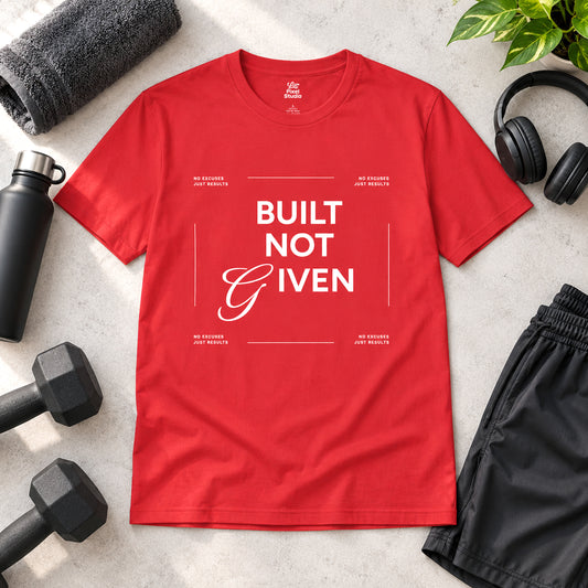 Built Not Given Unisex T-Shirt | Motivational Hopeful Encouraging Typography, Minimal Tee