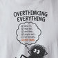 Overthinking Everything Illustration Unisex T-Shirt | Mental Health Humor, Cute Scribble Character, Funny Burned Out Tee
