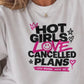 Hot Girls Love Cancelled Plans Shirt, Funny Introvert Womens Tee, Cozy Girl Aesthetic Shirt, Petty And Prosperous Graphic Tee