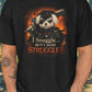 I Snuggle But I Also Struggle Unisex Shirt, Funny Dark Fantasy Anime Pet Tee, Cute Manga Parody Gift for Anime Fans & Gamers