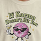If Karma Doesn't Hit You I Might Womens Shirt, Funny Sarcastic Tee, Petty Queen Graphic Shirt, Retro Disco Ball Humor Gift